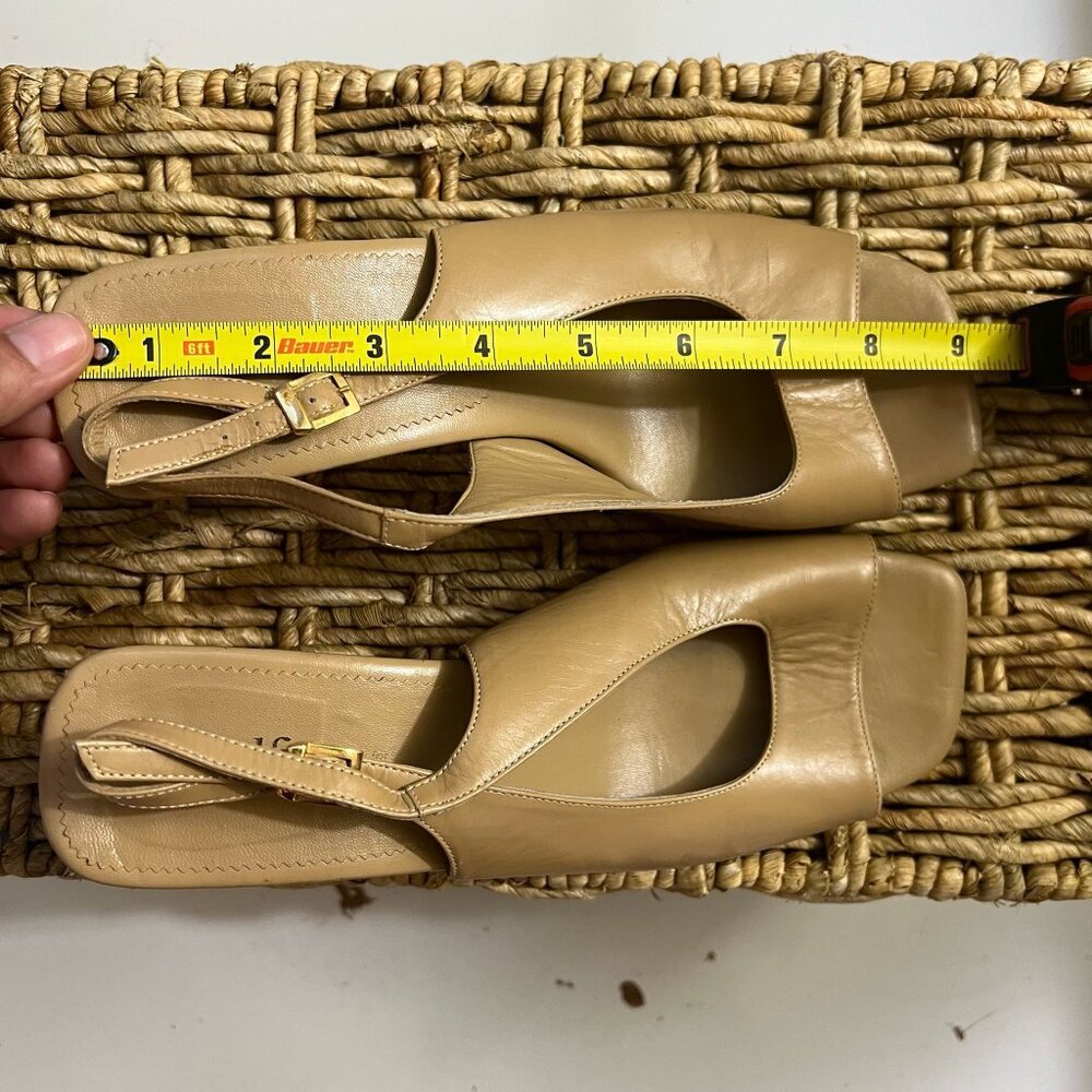 AMALFI Exclusively for Nordstrom, Beige 8B, square heel,slingback pump shoe - Picture 7 of 15